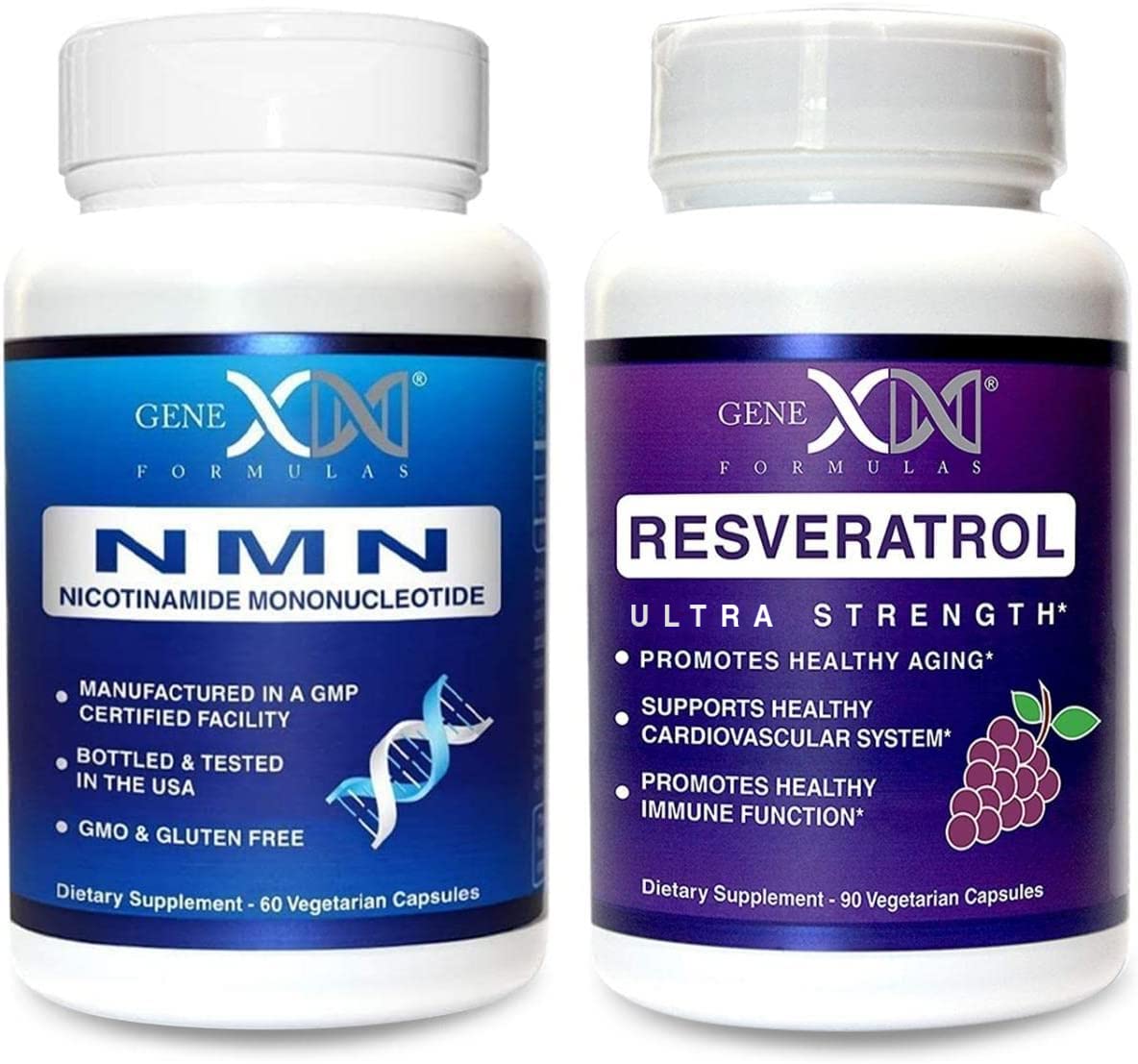 GENEX NMN & Resveratrol Dynamic Duo for Healthy Aging Support (2 Bottles)