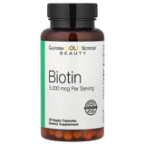 California Gold Nutrition Biotin 5,000 mcg - Hair, Skin & Nails Support - 30 Veggie Capsules