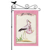 KUOAICY 'It's a Girl' Flamingo & Pink Stork Garden Flag (12.5 x 18 in) Burlap Decor