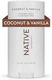 Native Deodorant Natural Deodorant For Women And Men Vegan Gluten Free Cruelty Free Aluminum Free Free Of Parabens Sulfates Coconut Vanilla
