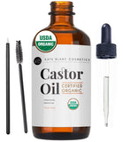 Kate Blanc USDA Organic Castor Oil (2oz) - 100% Pure, Cold Pressed for Eyelash, Hair Growth & Skin
