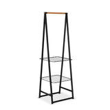 Brabantia Linn Small Clothes Rack - Black Steel Standing Drying Rack