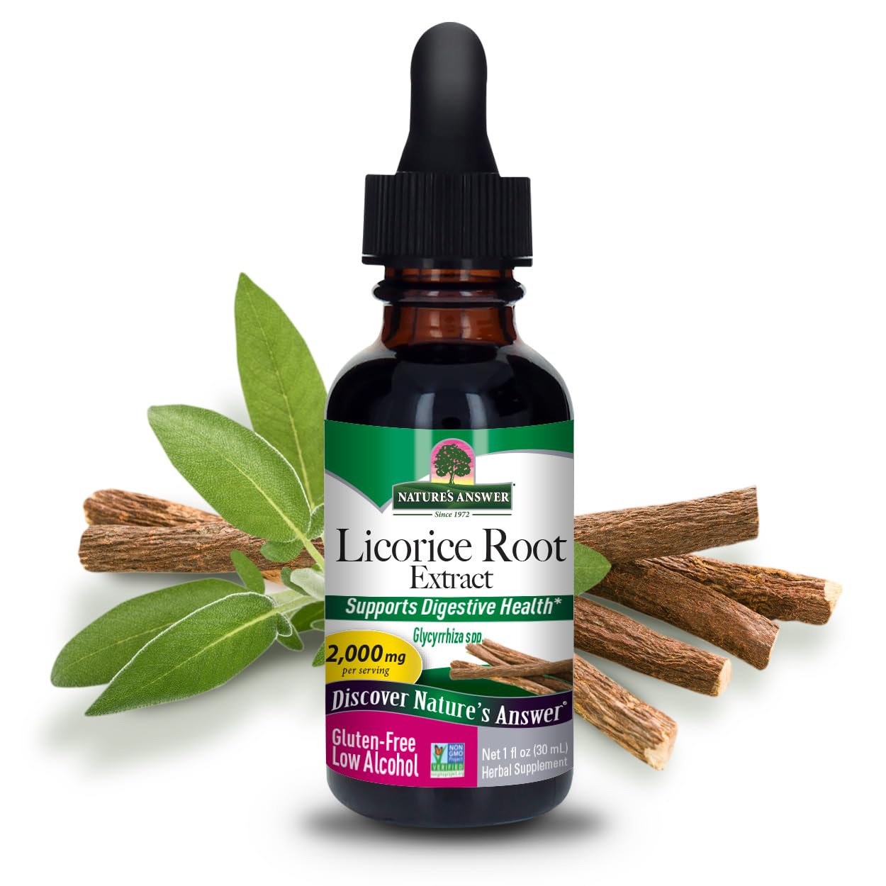 Nature's Answer Alcohol-Free Licorice Root Extract - 2000mg