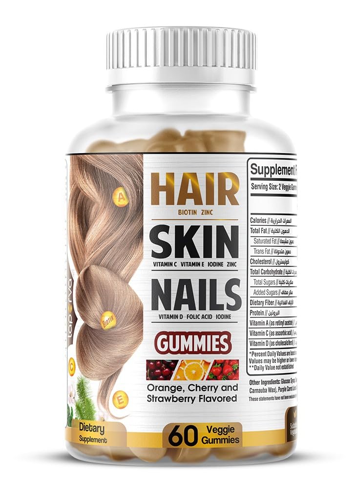 Laperva Hair, Skin and Nails - Biotin Gummies for Strong Hair, Glowing Skin & Healthy Nails, 60 Count
