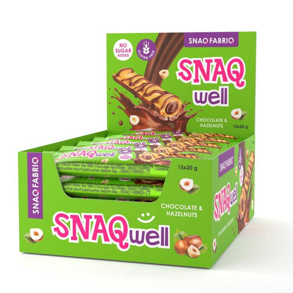 Snaq Fabriq Gluten-Free No Added Sugar Chocolate Nut Butter Wafer - 20g