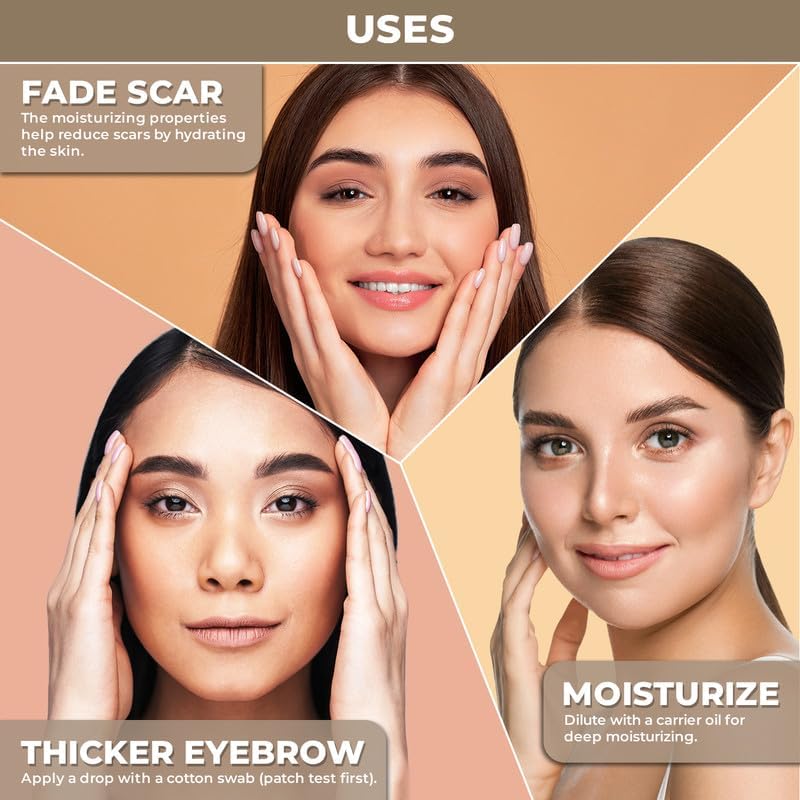 organic forest Black Jamaican Castor Oil 100% Pure Cold Pressed Unrefined - Best for Hair, Skin, Eyebrows & Eyelashes - Natural Vegan Formula