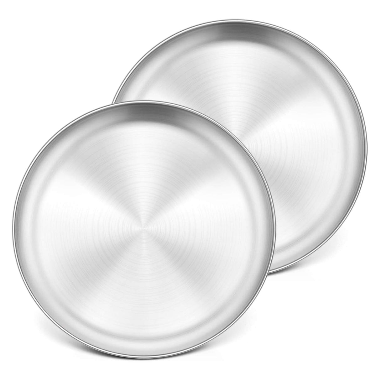 P&P CHEF Pizza Pan Set of 2 - 10 Inch Stainless Steel Pizza Trays