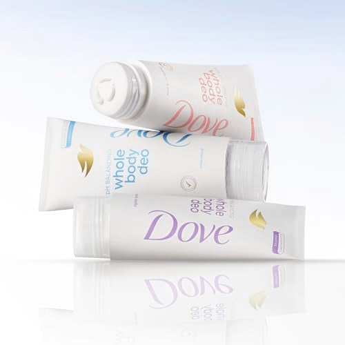 Dove Whole Body Deo Aluminum Free Invisible Cream Deodorant - Unscented - 72h Odor Control - 2.5 oz