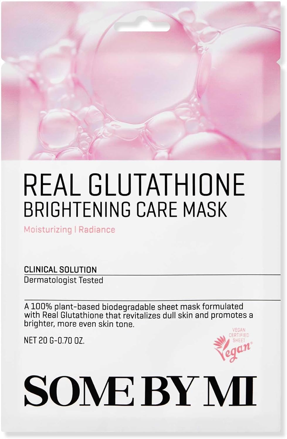SOME BY MI Real Glutathione Brightening Sheet Mask (10 Pack) - Vegan & Radiant Skin