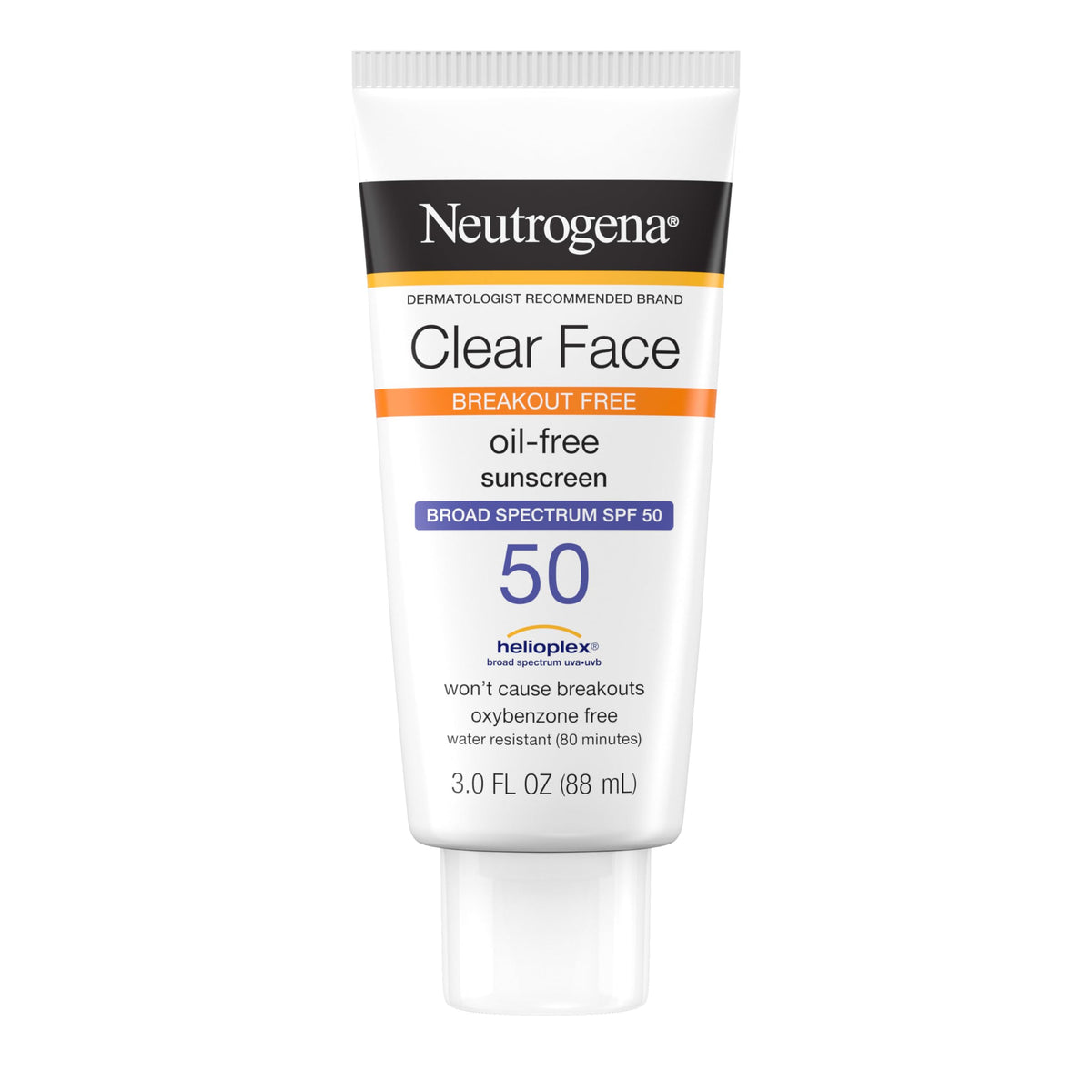 Neutrogena Clear Face Liquid Lotion Sunscreen SPF 50 - For Acne-Prone Skin