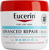 Eucerin Advanced Repair Cream, fragrance-free, 48-hour hydration, 16 oz