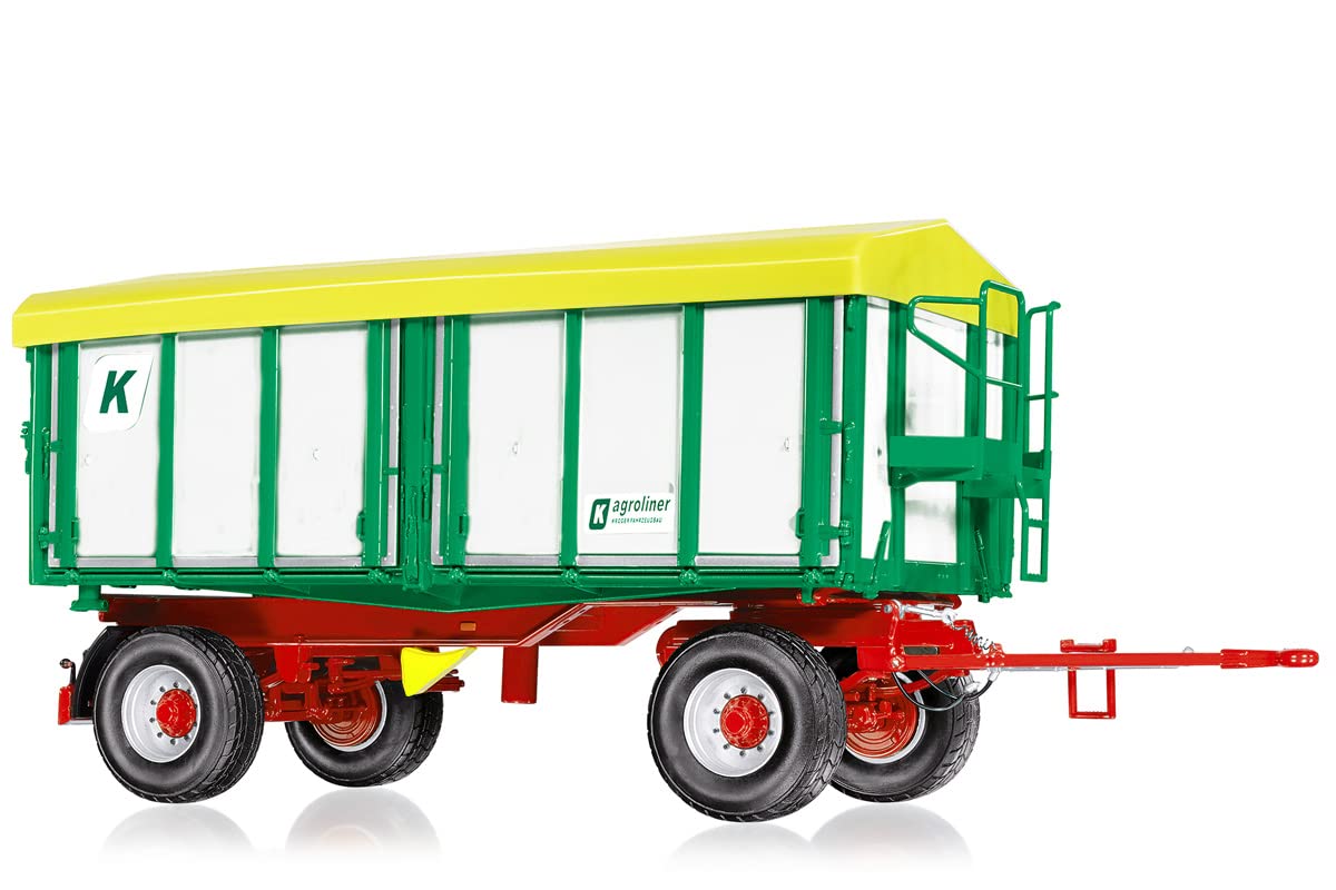 WIKING HDK 302 Two-Axle Three-Way Tilt Trailer Model - 1:32 Scale, White