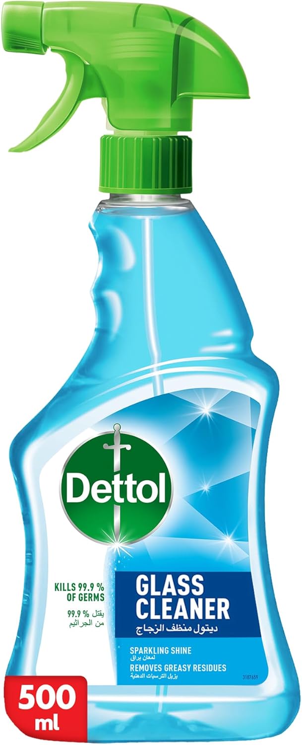Dettol Sparkling Shine Glass Cleaner (500ml) - Streak-Free Finish