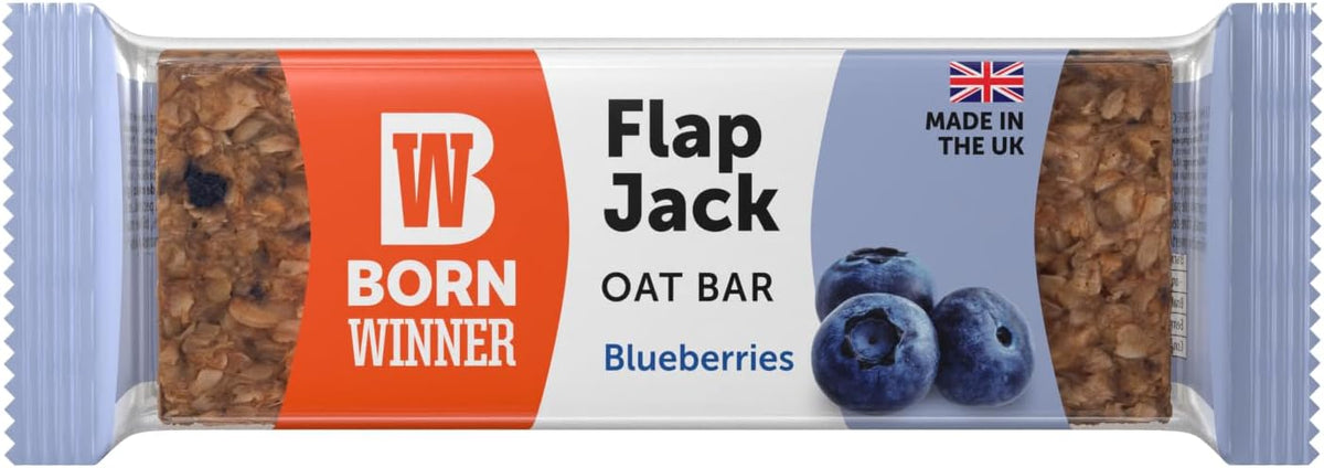 BORN Winner Vegan Blueberry Flapjack Sustained Energy 12 x 90g