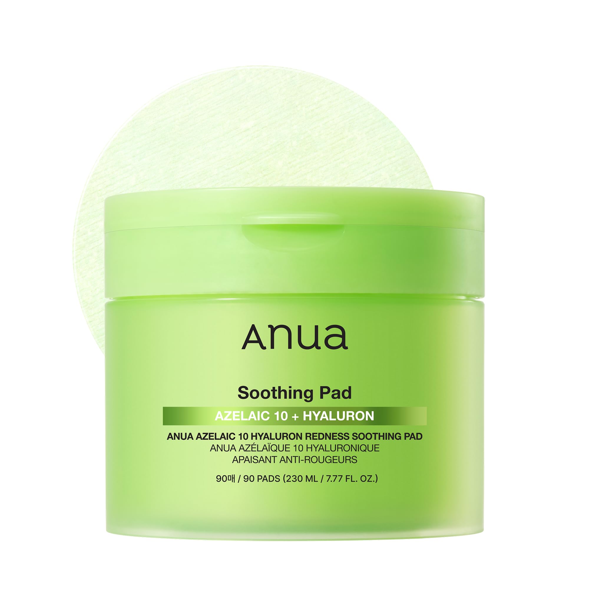Anua Azelaic 10 Hyaluron Redness Soothing Pad – 90 Pads for Spot Care & Korean Toner Pads