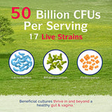 INNATE Vitality Women's Probiotics - 50 Billion CFUs, 17 Strains with Prebiotics & Cranberry Extract (60 Capsules)