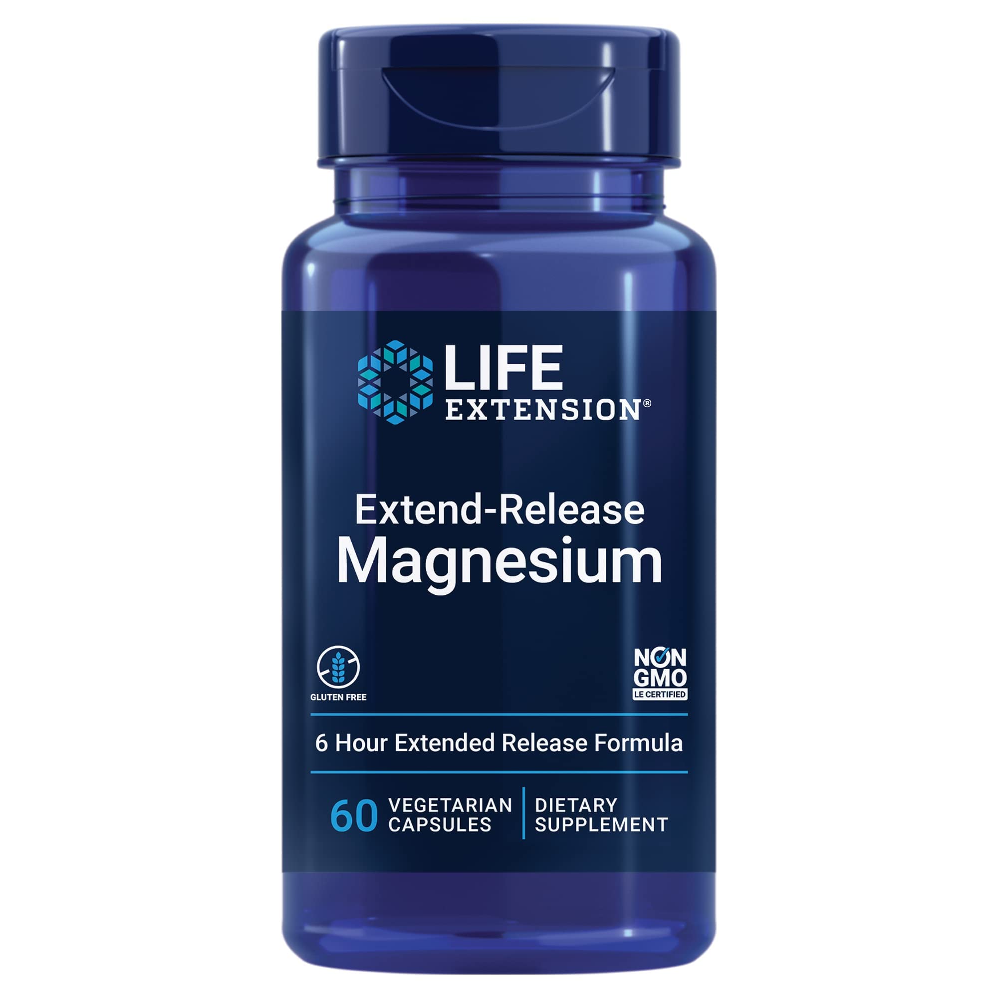 Magnesium Extended Release Capsules, 60 Vegetarian, Life Extension Support