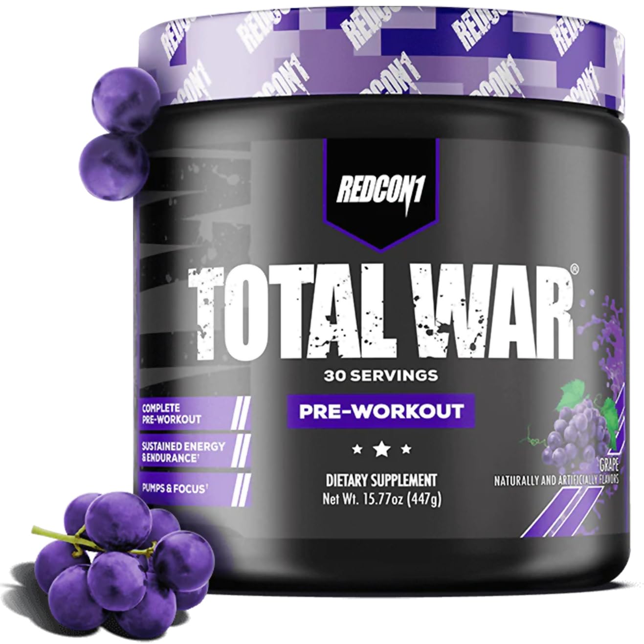 Redcon1 Total War Pre-Workout - Grape - 30 Servings