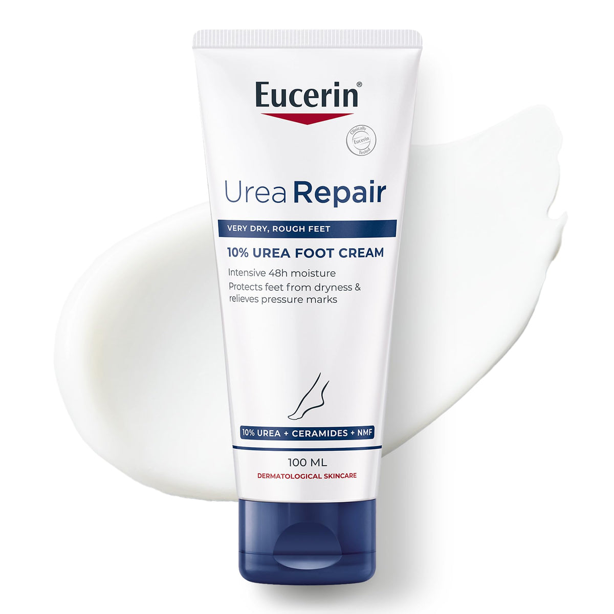 Eucerin UreaRepair Plus 10% Urea Foot Cream with Ceramide - Smoothes Callouses & Dry Heels