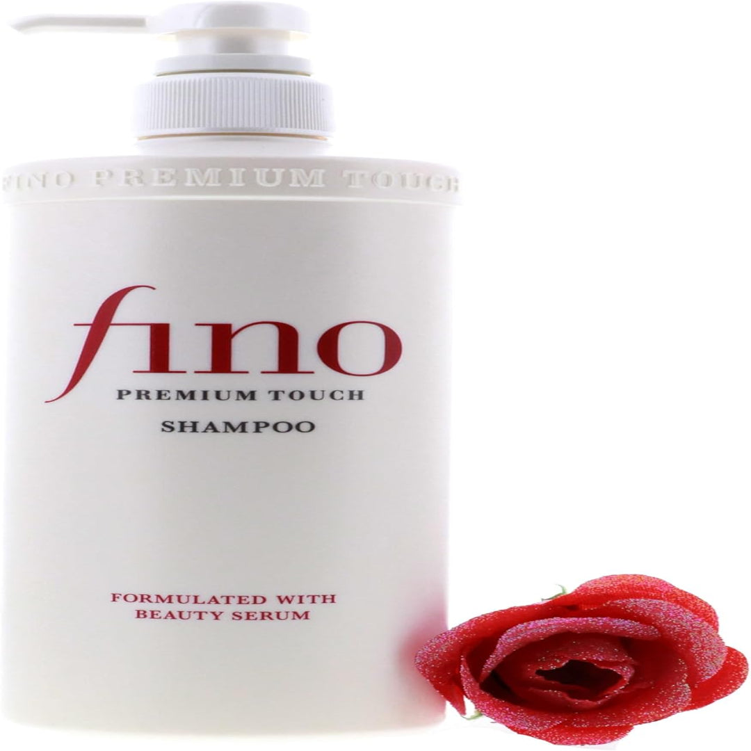 Fino Shiseido Fitit Premium Touch moist shampoo: 550ml bottle of hydrating, premium Japanese shampoo.