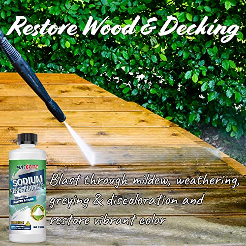 MAXTITE 100% Pure Sodium Percarbonate (2lb) - Oxygenated Home & Laundry Cleaner