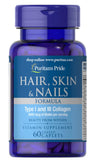 Puritan's Pride Hair, Skin & Nails Formula - Zinc, Biotin & Collagen