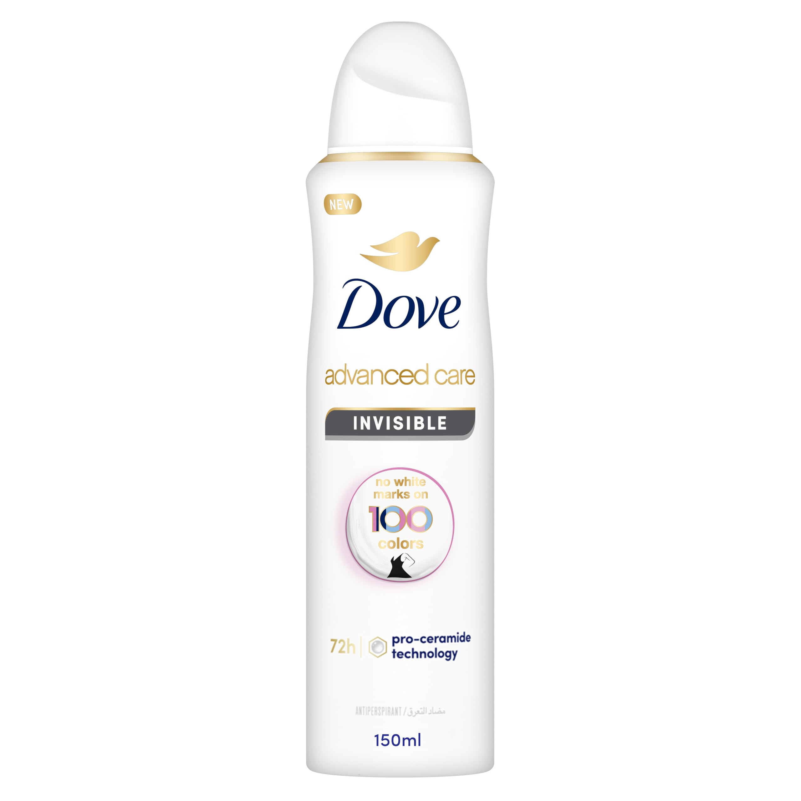 Dove Advanced Care Antiperspirant Deodorant Spray - Invisible, No White Marks, 150ml