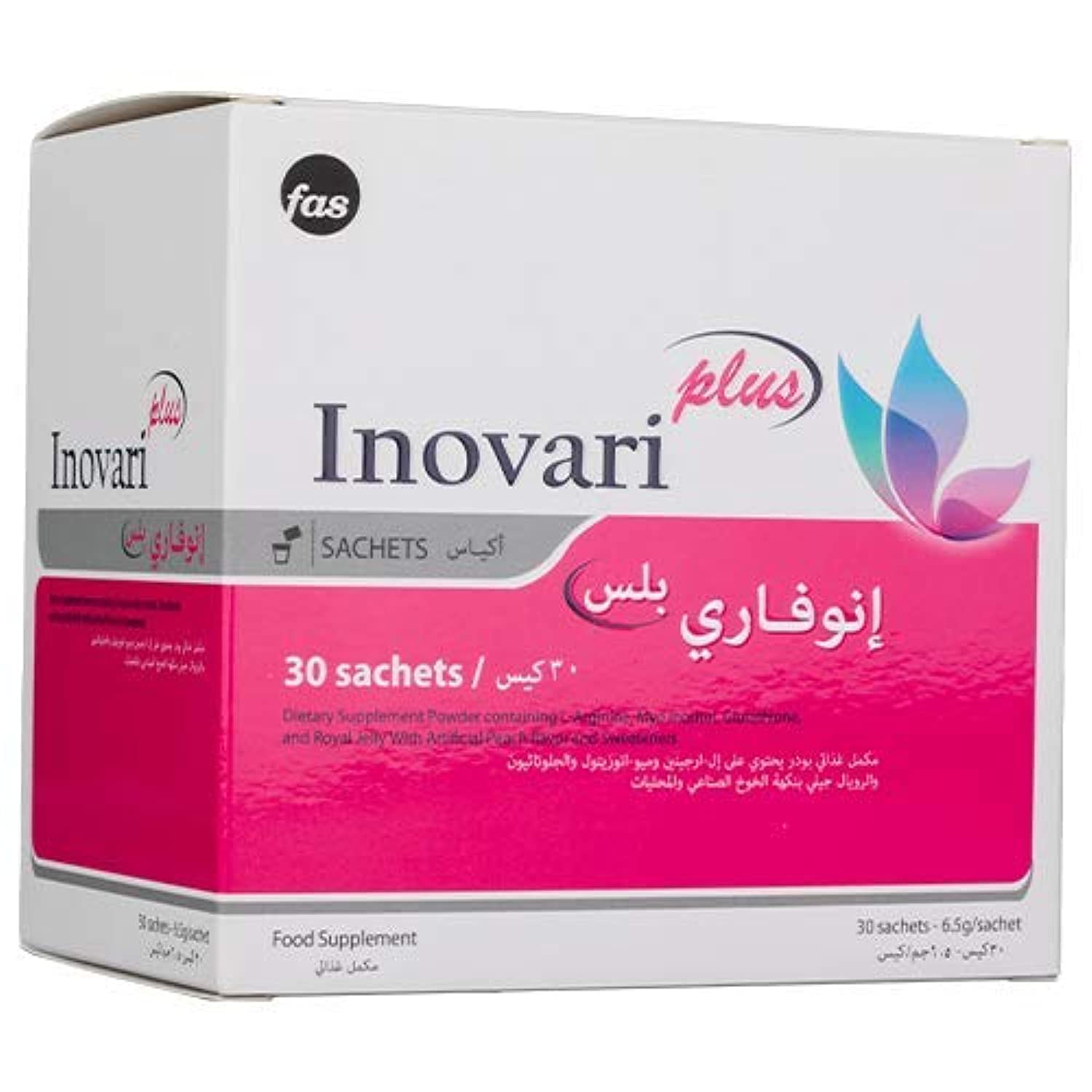 FAS Inovari Plus: L-Arginine, Myo-inositol, Glutathione & Royal Jelly Sachets - 30 Pack