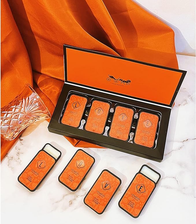 Solid Perfume Set - 4Pcs Floral & Fruity Scent, Long-Lasting Fragrance for Travel & Purse (0.35oz/Box)