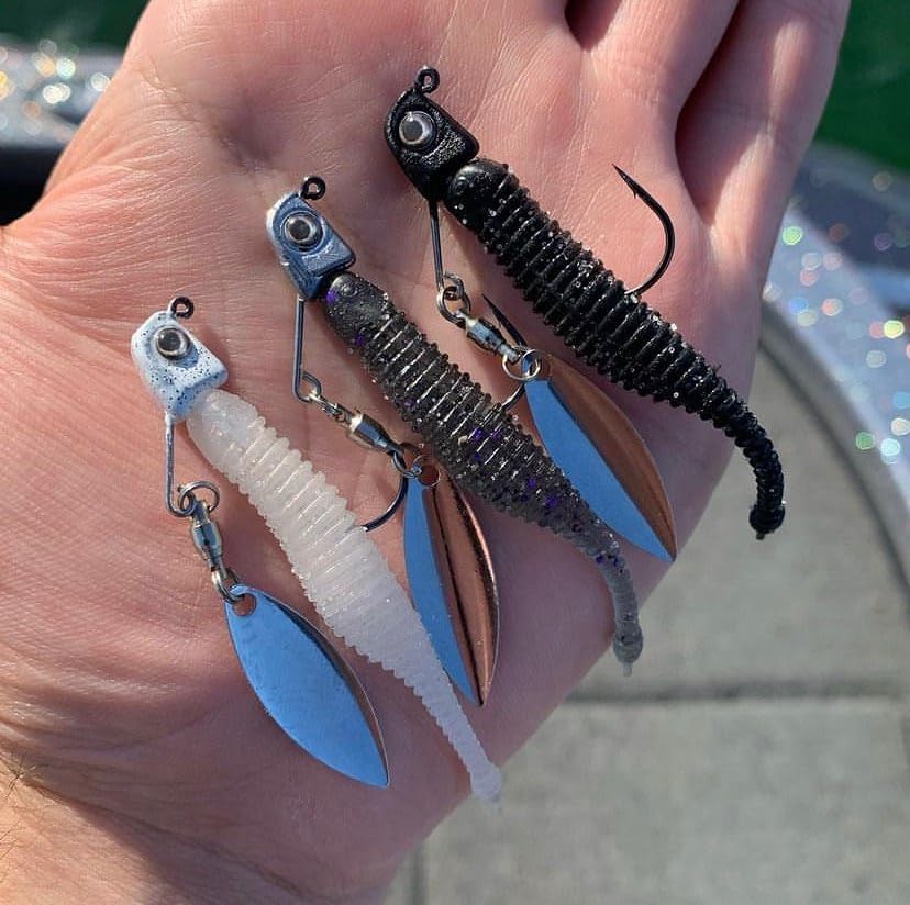 Great Lakes Finesse Sneaky Underspin Jig Head – Versatile Underspin Fishing Jig for Bass & Walleye