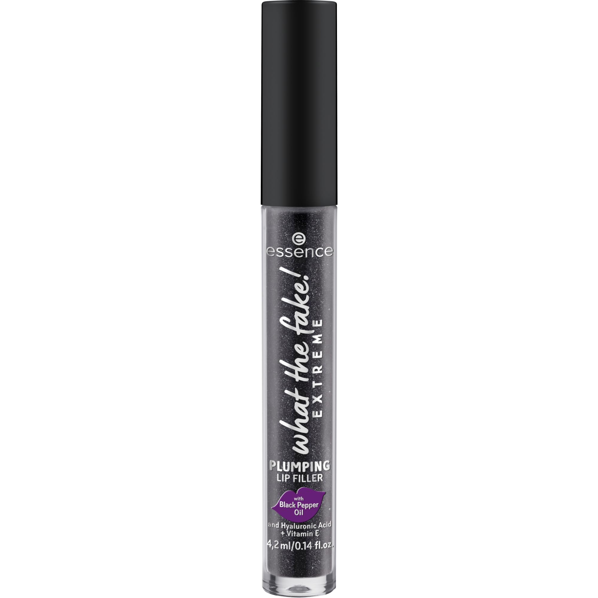 Essence What The Fake Extreme Plumping Lip Filler - Pepper Me Up | Instant Tingling Berry Gloss with Hyaluronic Acid & Black Pepper Oil | 4.2 ml