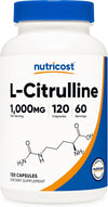 Nutricost L-Citrulline 500mg - 120 Capsules - Muscle Support & Endurance