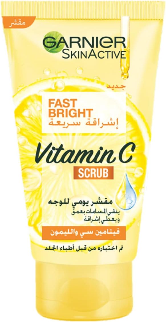 Garnier Fast Bright Vitamin C Daily Scrub: Exfoliates & Brightens Skin, 150ml