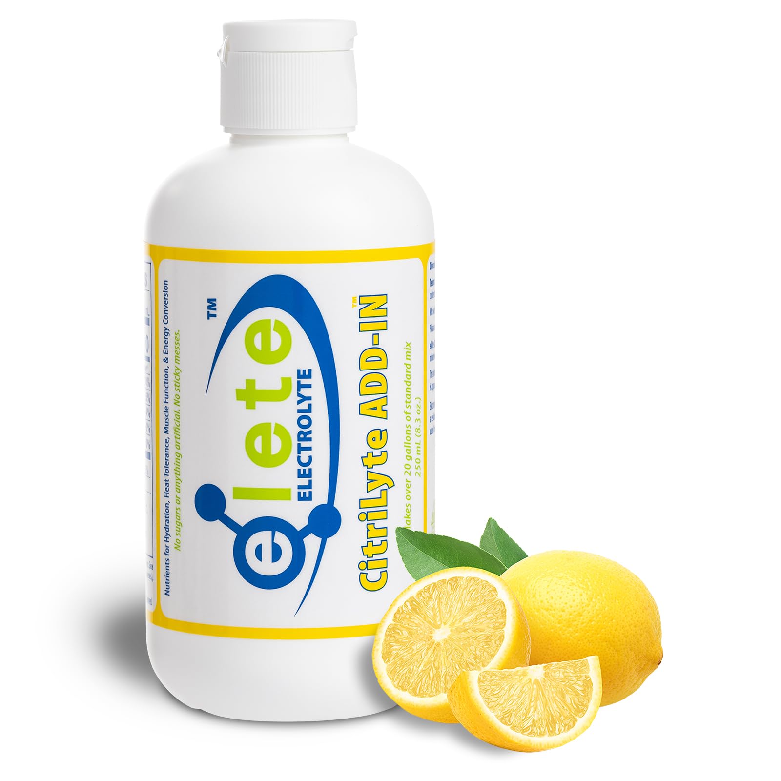 elete CitriLyte Electrolyte Drops | Natural Hydration with Sodium, Magnesium, Potassium | Lemon Flavor | Leg & Muscle Cramp Relief | 8.3 oz