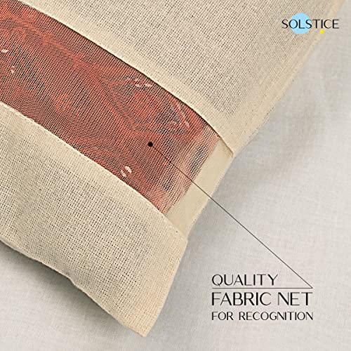 SOLSTICE Cotton Saree Covers Set of 6 - 18x15 Inches with Mesh Window for Silk Saree & Lehenga Storage Organizer