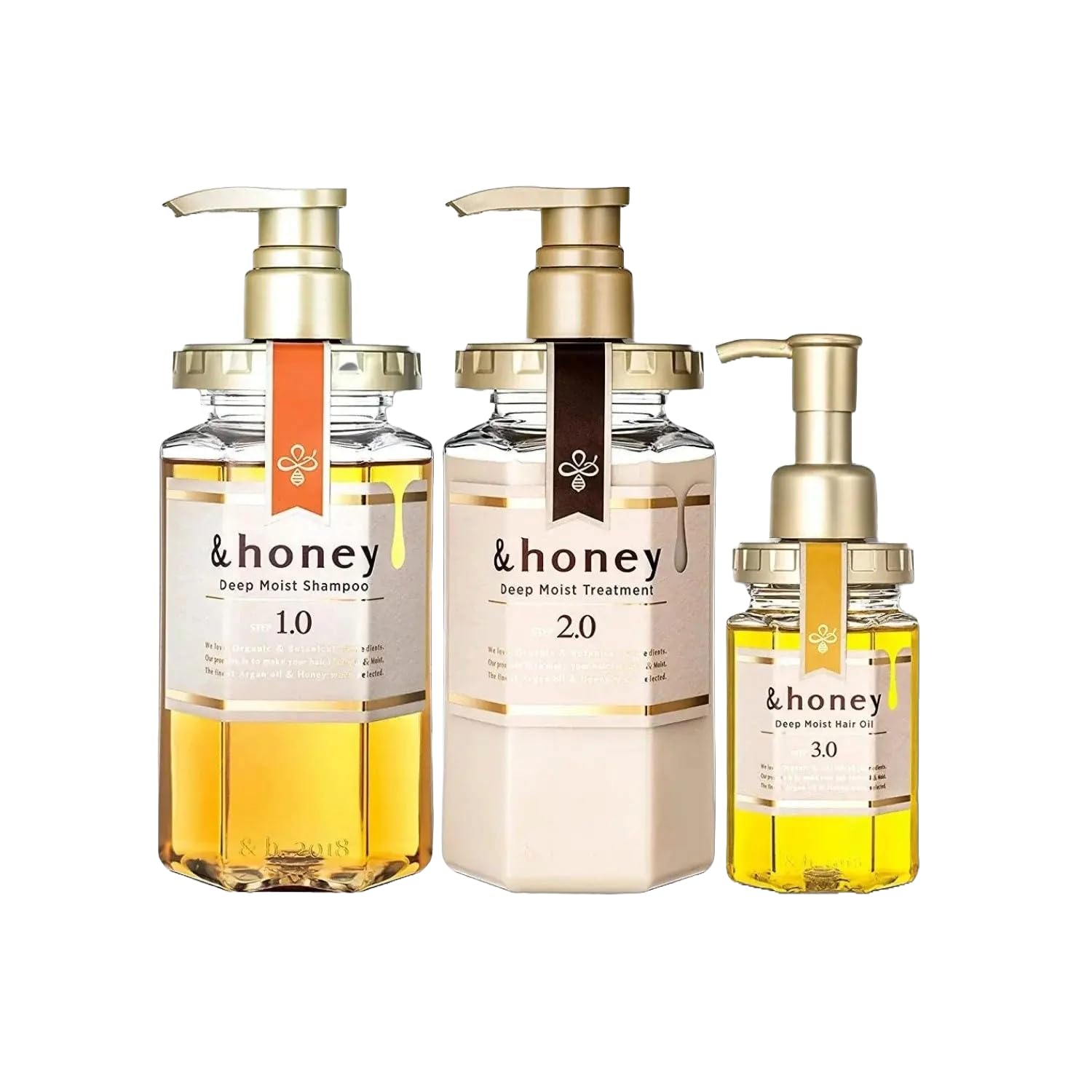 Honey Deep Moist Shampoo, Treatment & Hair Oil Set - 440 ML Shampoo, 440 ML Treatment & 100 ML Hair Oil