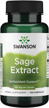 Swanson Sage 10:1 Extract: Powerful Herbal Support (100 Capsules)