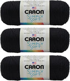 "Caron Simply Soft Yarn - 3-Pack Autumn Red Worsted Weight Acrylic"