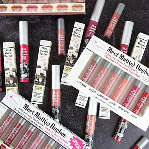 theBalm Meet Matt(e) Hughes Set of 6 Mini Long-Lasting Liquid Lipsticks - Travel-Friendly Kit
