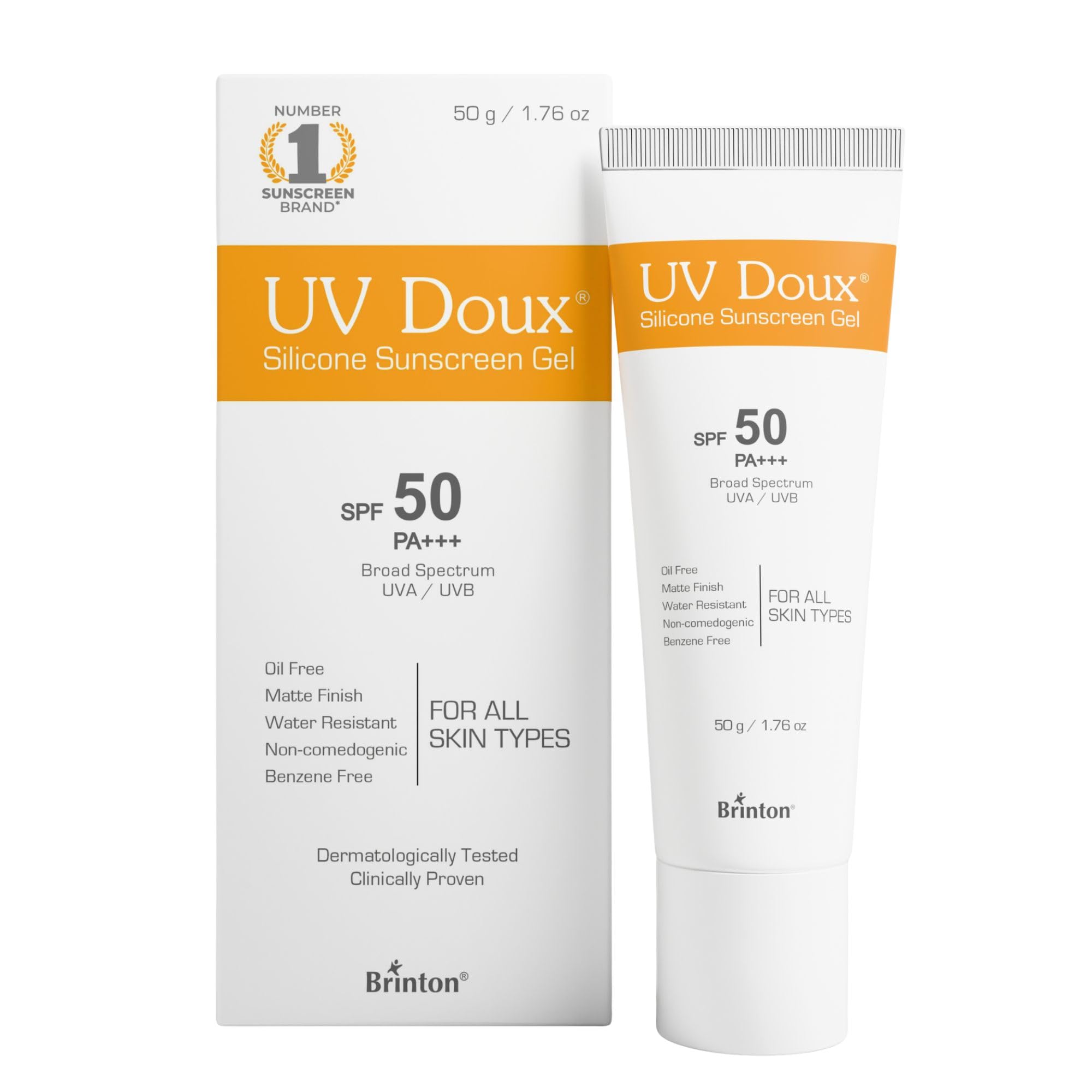 UV Doux Sunscreen Gel SPF 50 PA+++ - Broad Spectrum UVA & UVB Protection - 50g