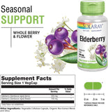 Solaray Elderberry - Immune System Support (100 Caps)