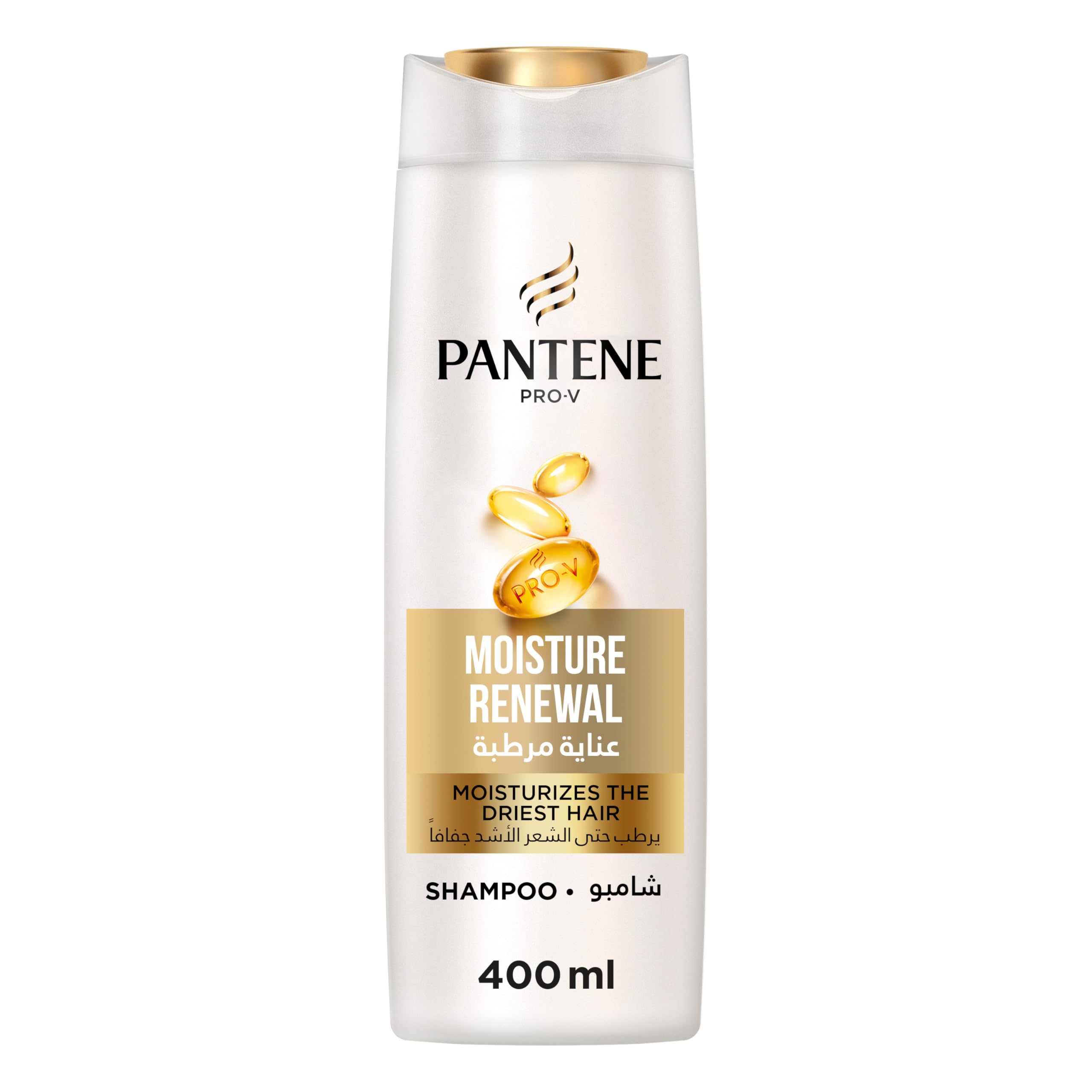Pantene Pro-V Shampoo, 400ml - Moisturizes Dry Hair, Strengthens & Combats Breakage