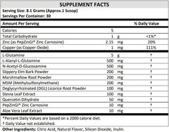 TERRA ORIGIN Healthy Gut Berry with L-Glutamine, Zinc, Glucosamine, Slippery Elm Bark, Marshmallow Root