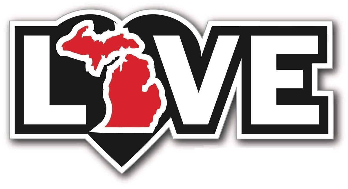 Michigan Great Lakes Vinyl Decal Sticker (6x3 Inches)