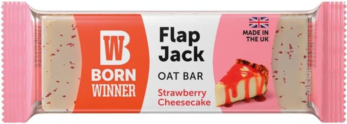 BORN Winner Flap Jack Protein Bar, Strawberry Cheesecake, 100g