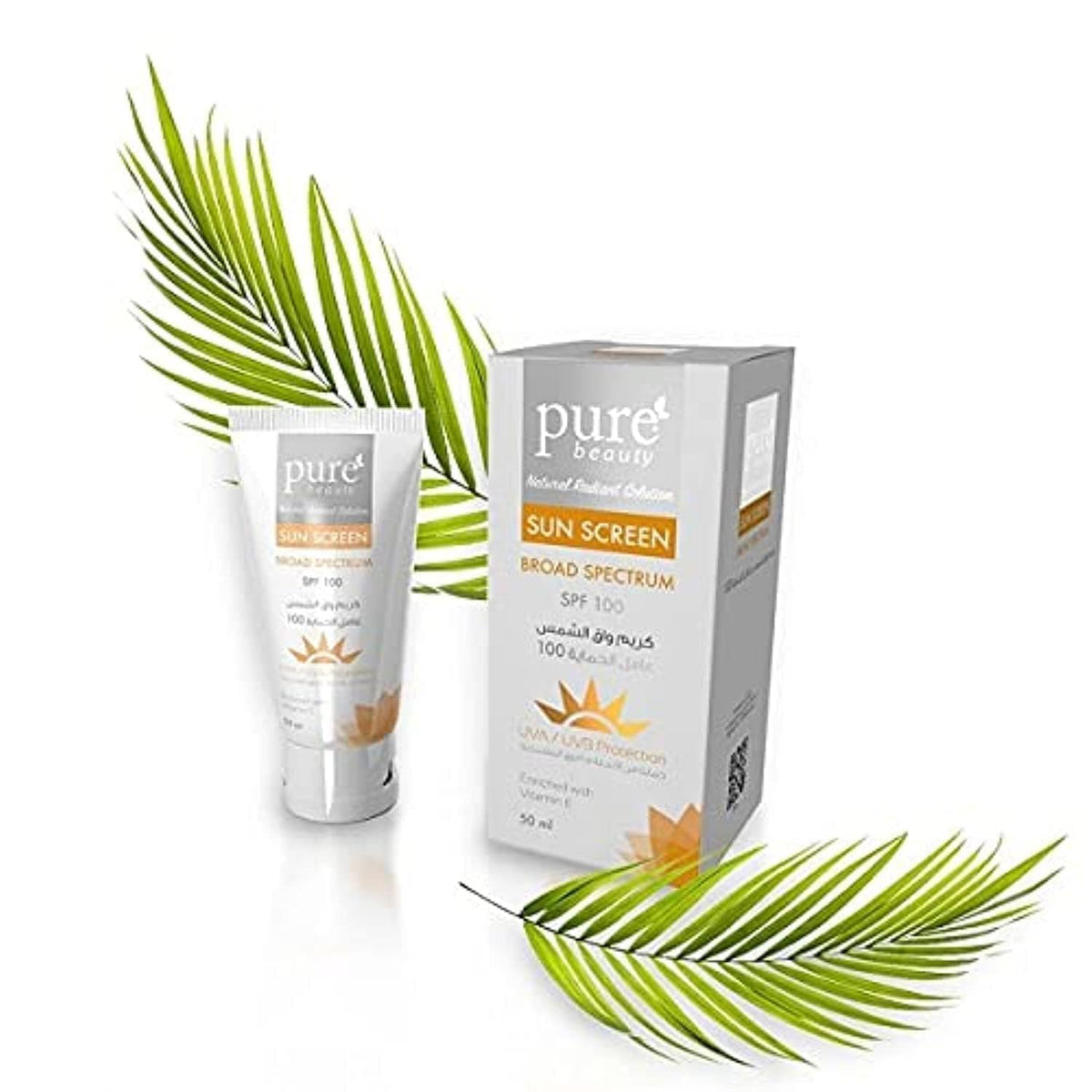 Pure Beauty Sunscreen Cream SPF 100 - High Protection Broad Spectrum Sunblock