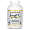 California Gold Nutrition Omega 3-6-9s - EPA, DHA & GLA | Lemon Flavor (180 Softgels)