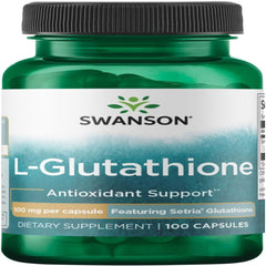 Swanson Premium Brand Amino Acid L-Glutathione 100 Milligrams 100 Capsules