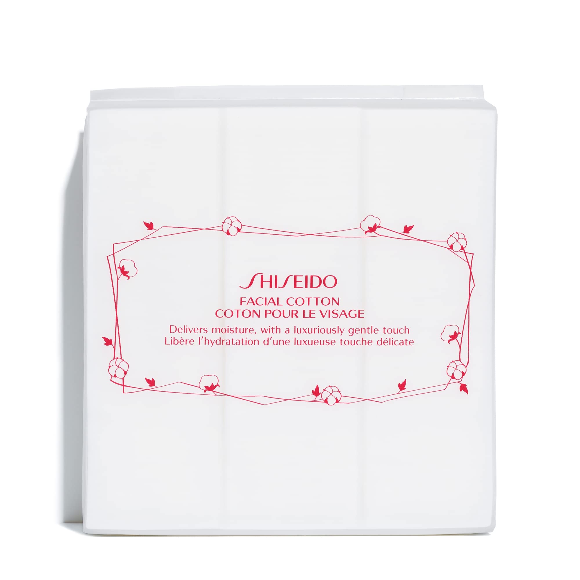 Shiseido Facial Cotton Pads (165 Squares) - Ultra-Soft, 100% Natural for Makeup Removal & Toner