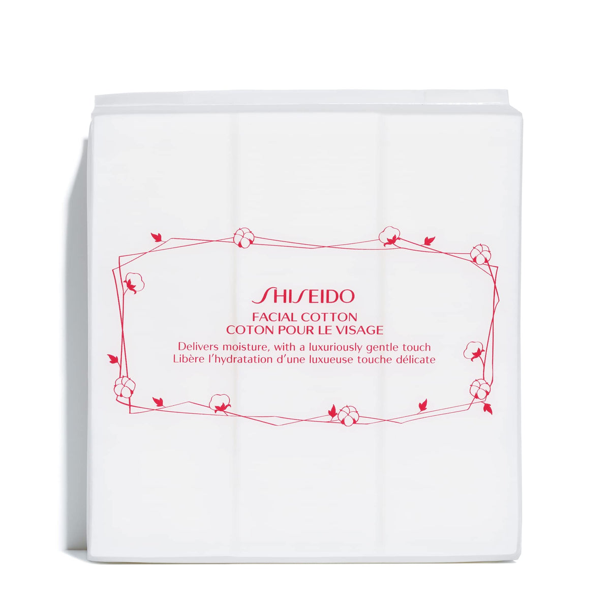 Shiseido Facial Cotton Pads (165 Squares) - Ultra-Soft, 100% Natural for Makeup Removal & Toner